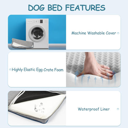 EMPSIGN Reversible Cool and Warm Dog Bed for Crate Pad, Pet Beds with Washable and Removable Cover