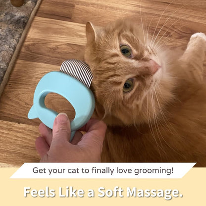 Leo's Paw The Original Pet Hair Removal Massaging Shell Comb Soft Deshedding Brush Grooming and