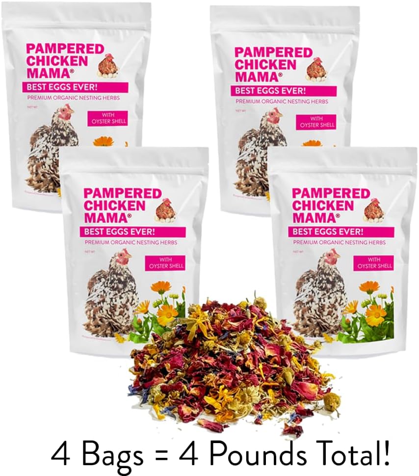 Pampered Chicken Mama Best Eggs Ever! Nesting Herbs for Chickens (4 Pounds) for Chicken Nesting