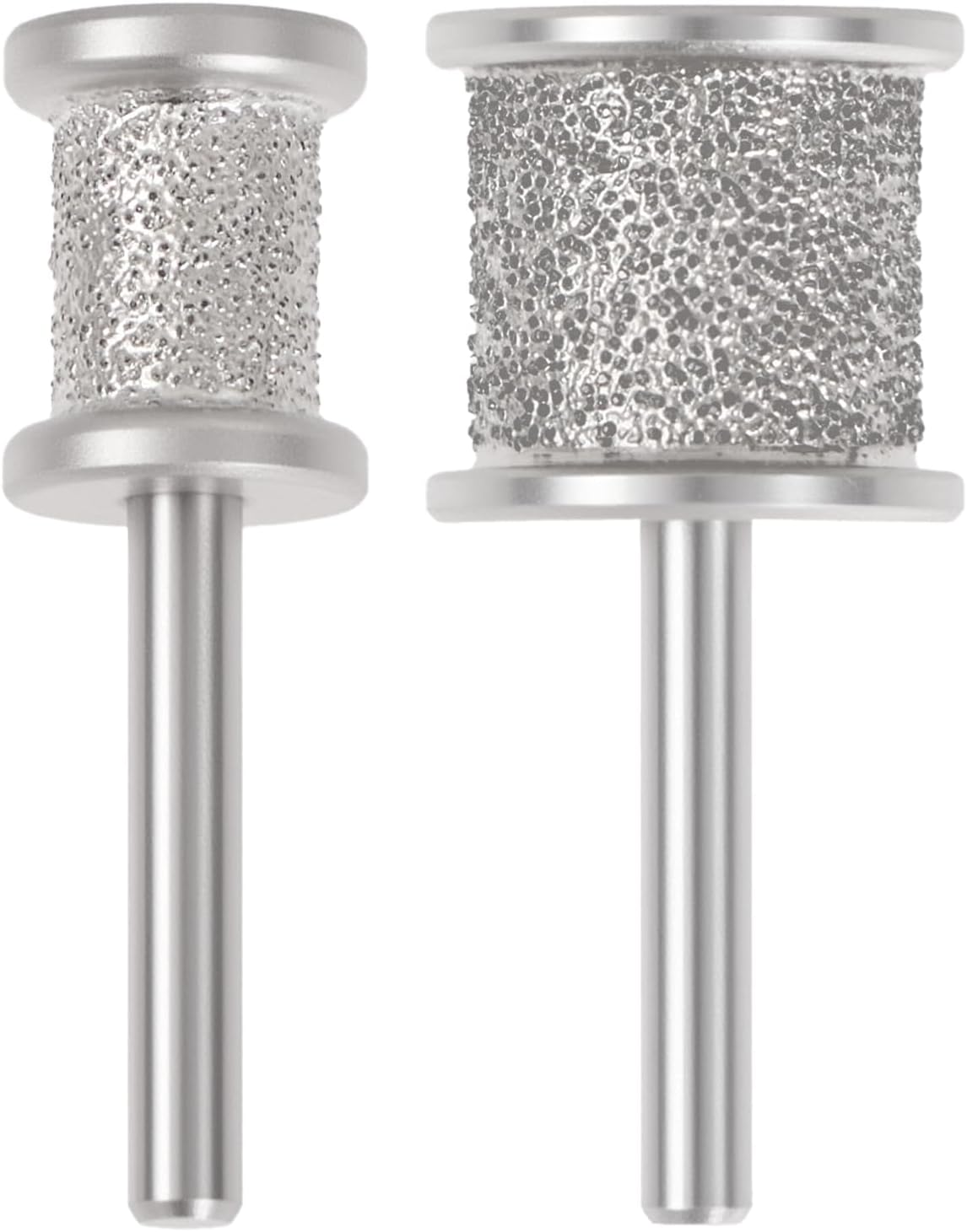 CAELUM 2Pack Diamond-Coated Pet Nail Grinder Bits, Dual Grit for Large & Small Dogs, 1/8” Shank for