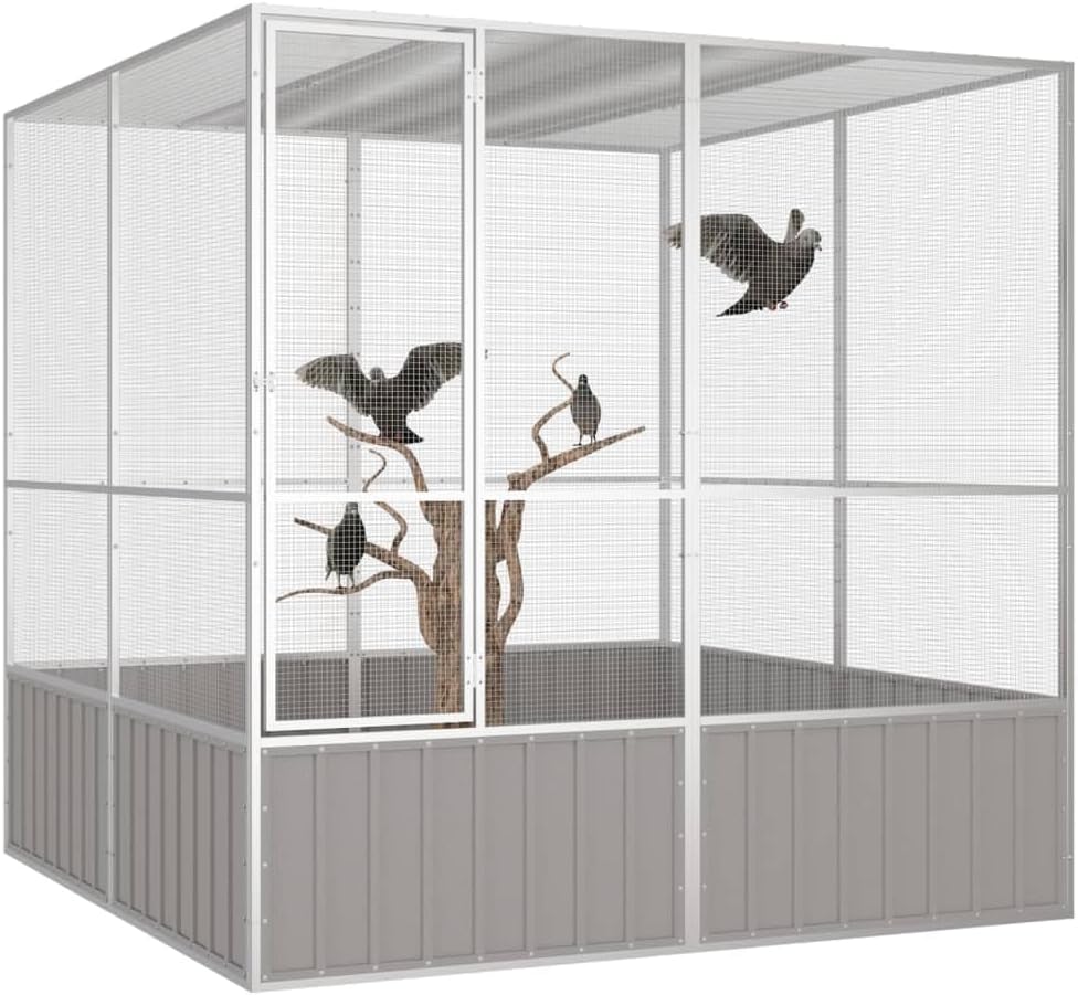 Steel Bird Cage, Large Flight King Bird Cage for Cockatiels African Grey Quaker Amazon Sun