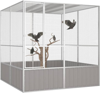 Steel Bird Cage, Large Flight King Bird Cage for Cockatiels African Grey Quaker Amazon Sun