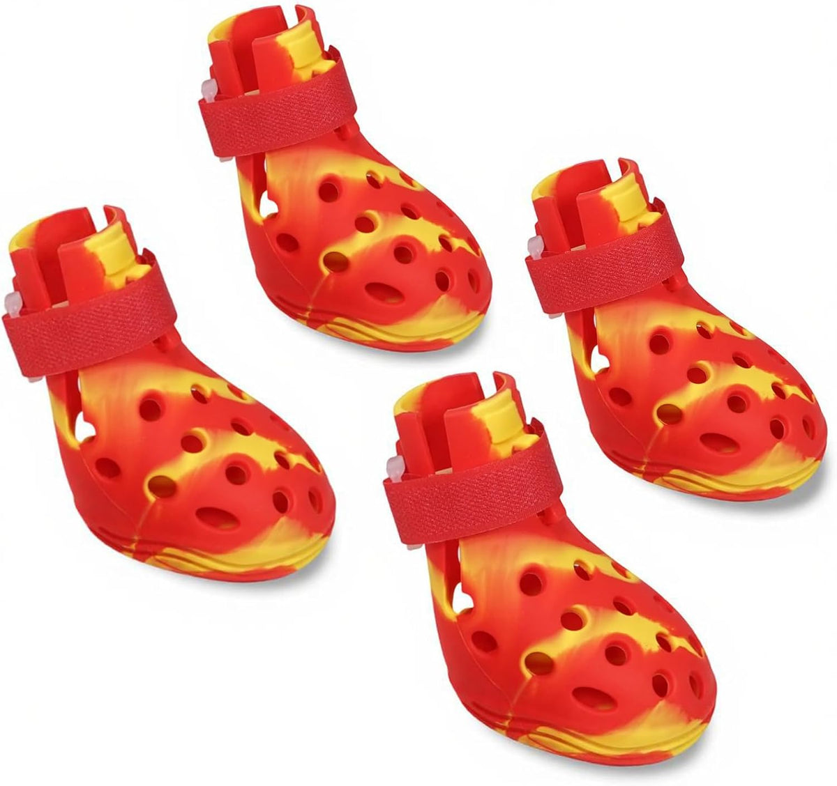 Dog Shoes for Hot Pavement and Snow, Silicone Dog Booties for Small Medium Large Dogs, Waterproof
