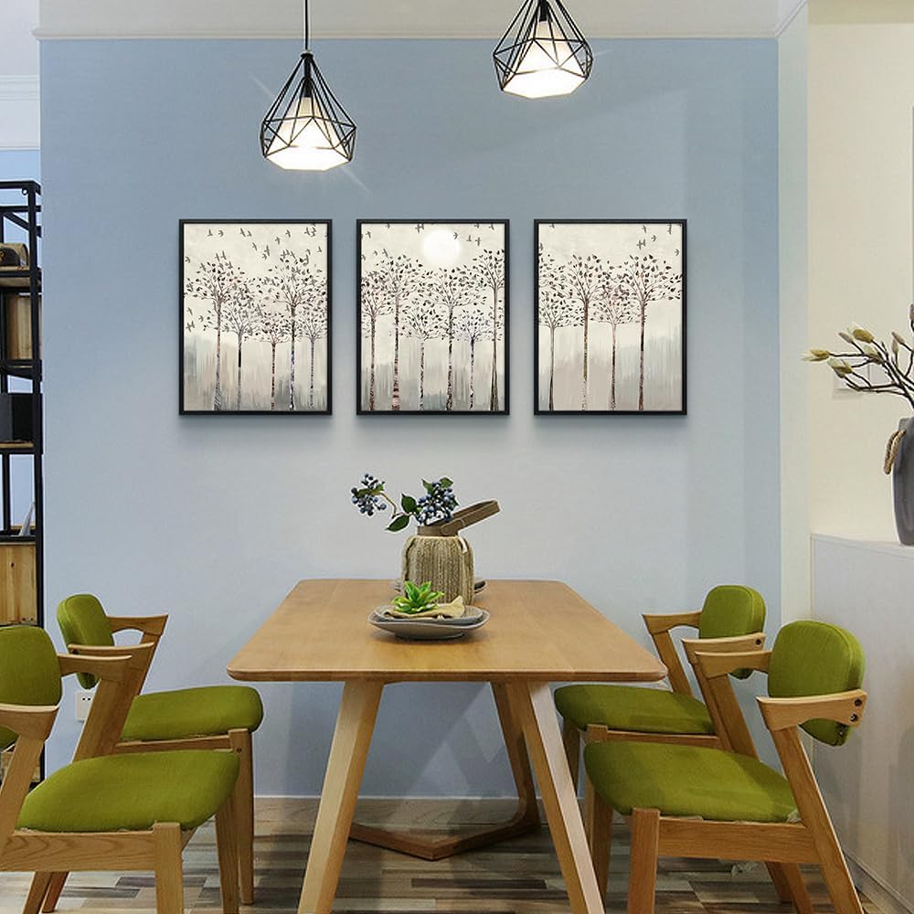 Black Framed Wall Art for Living Room Bedroom Wall Decor office Wall Decorations trees and birds