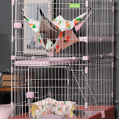 Large Caliber Guinea Pig & Rat Tunnel Hideout & Hammock, Corner Hideout Toy for Guinea Pig, Ferret