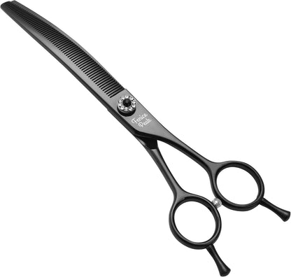 Fenice Peak Professional Dog Grooming Scissors Pet Curved Thinning Shears 7.0'' Extremely Sharp