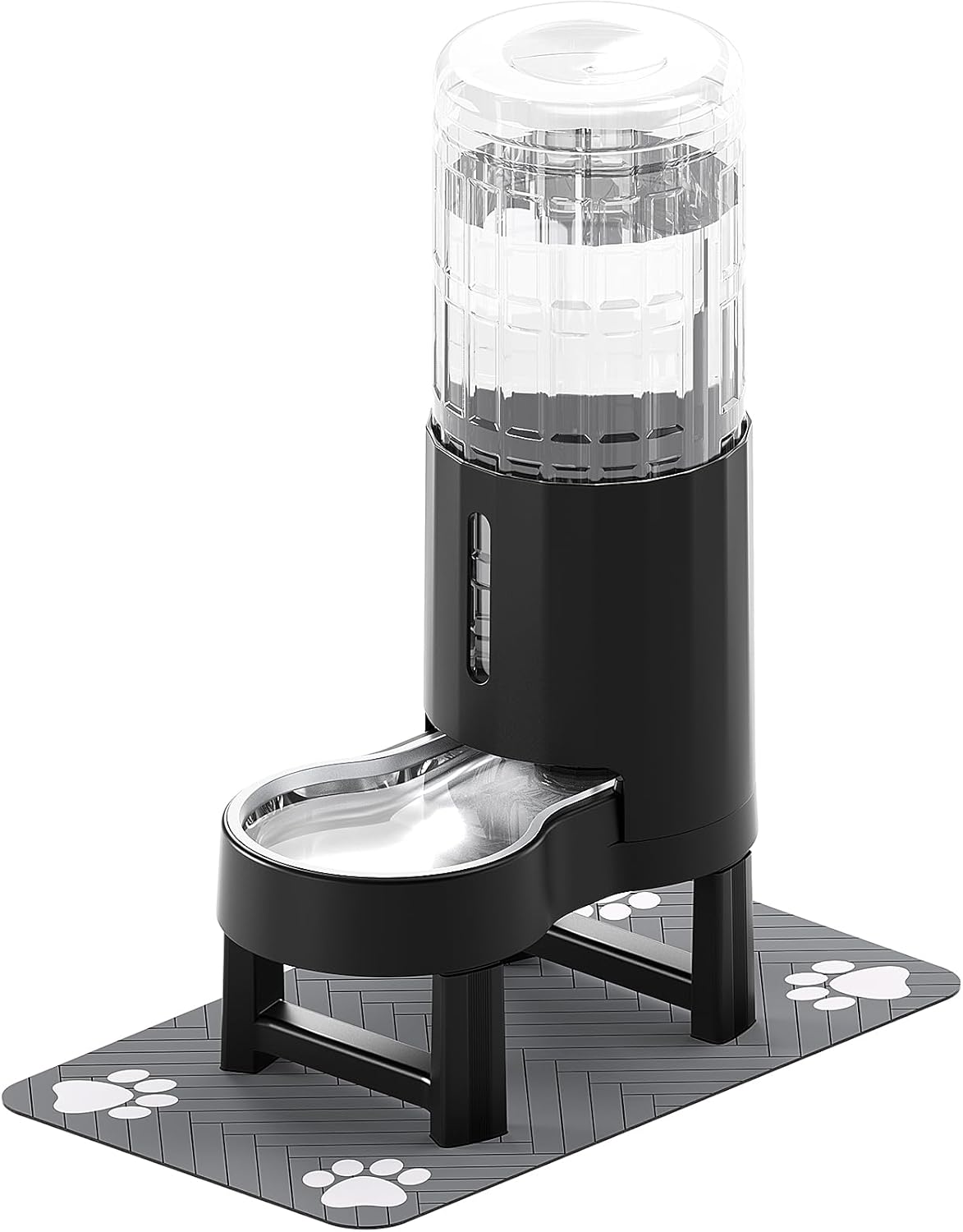 CZPET Elevated Dog Water Bowl Dispenser with Mat for Large Dogs,Tall Raised Pet Waterer