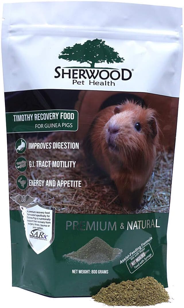 Sherwood Pet Health Guinea Pig Timothy Recovery Food (800g). Grain Free, Soy Free. Great Taste That