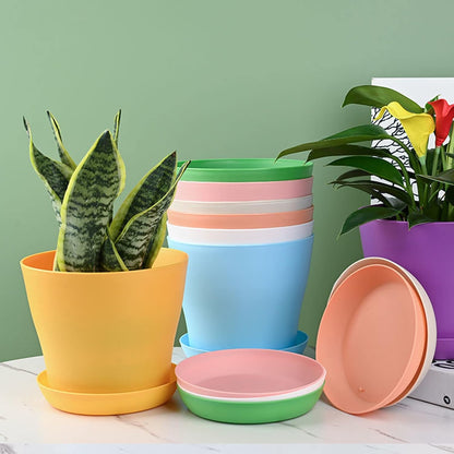 50 Pack 4 Inch Plant Pots Bulk Small Plastic Planters Pots with Drainage Holes Flower Pot for