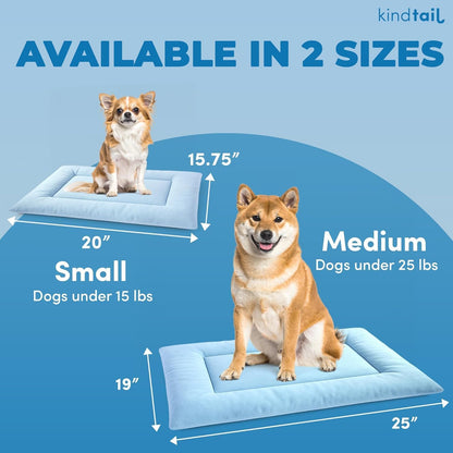 KindTail Dog Crate Pad - Soft Velvet, Reversible Bed - Machine Washable Kennel Mat for Pets up to