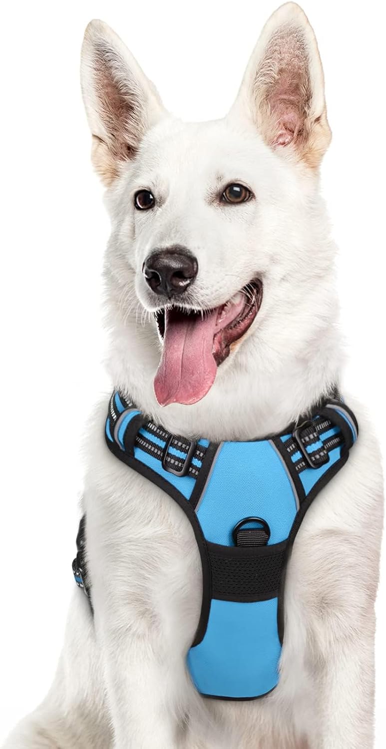 Eagloo Dog Harness Large Breed, No Pull Service Vest with Reflective Strips and Control Handle