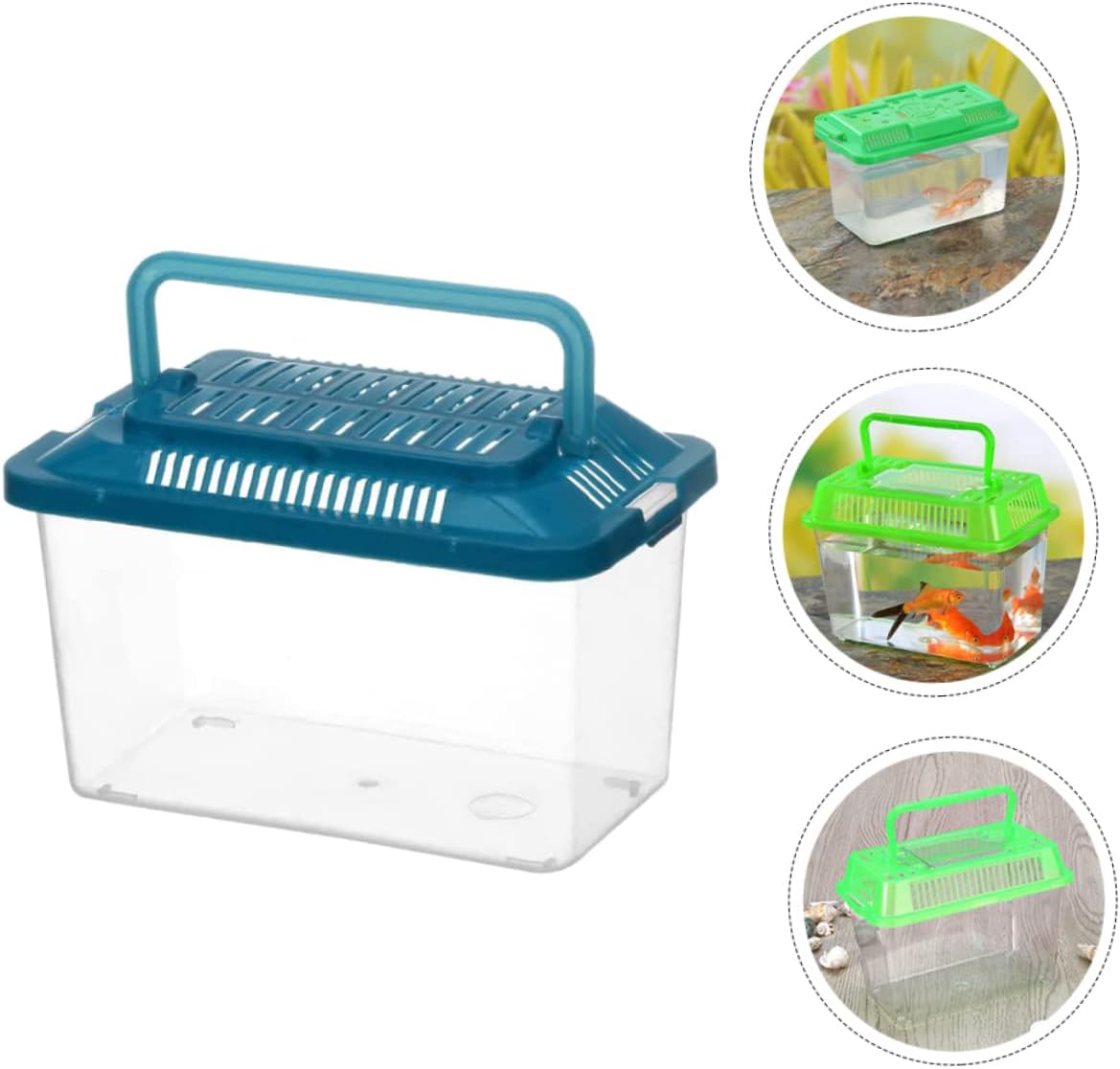 Plastic Turtle Fish Tank Handheld Aquarium Reptisoil Reptile Storage Nest Plastic Fish Bowls