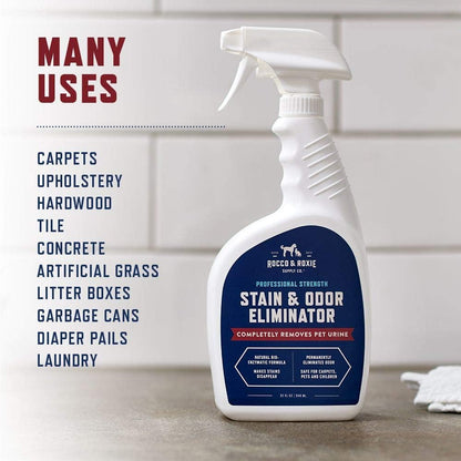 Rocco & Roxie Supply Co. Stain & Odor Eliminator for Strong Odor - Enzyme Pet Odor Eliminator for