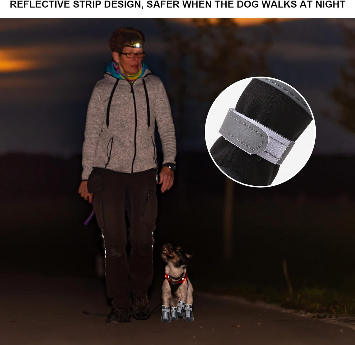 Dog Shoes for Small Dogs, Puppy Dog Boots & Paw Protector for Winter Snow Day, Summer Hot Pavement