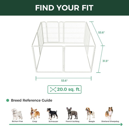 FXW Homeplus Unleashed Indoor Dog Playpen - Stress-Free and Safe Play, Heavy Duty 32 Inch 4 Acrylic
