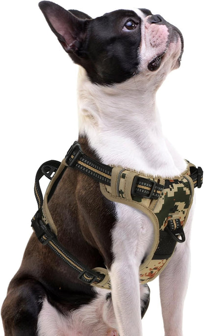 PUPTECK No Pull Dog Harness Small Sized, Adjustable Reflective Dog Harness with Handle Easy