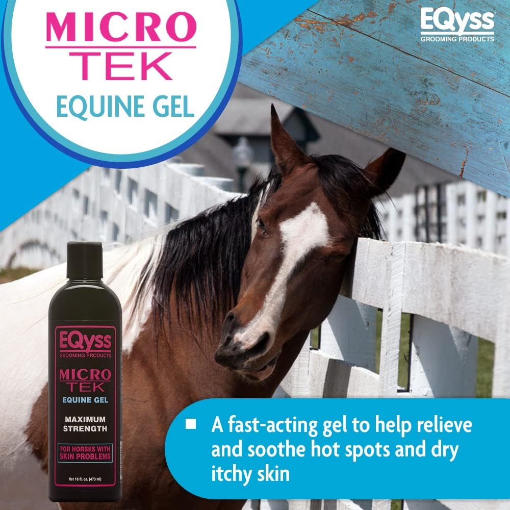 EQyss Micro-Tek Equine Itch Relief Gel - Soothes Irritated Skin, Stops Itching, Scratching, Rubbing