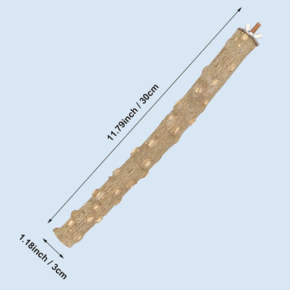 Hypeety Natural Prickly Ash Wood Perch Stand Toy Parrot Stand Holder Paw Grinding Perch Bird Chew