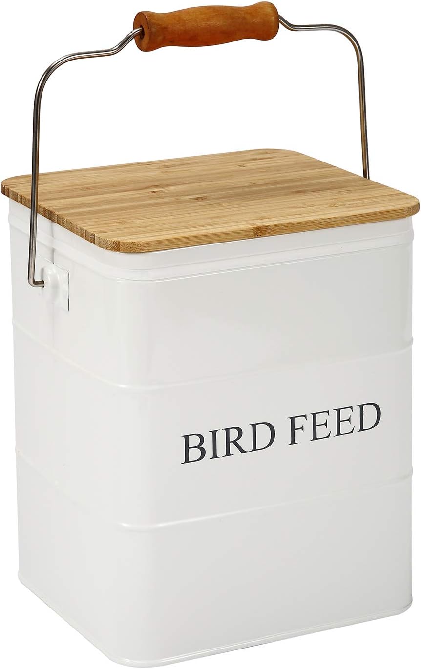Bird Seeds storage container,Bird Seed Container,Metal food tin for Birds, pet snacks Canisters