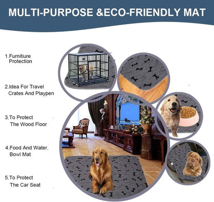 Washable Dog Pee Pads with Free Grooming Gloves,Non Slip Dog Mats with Great Urine