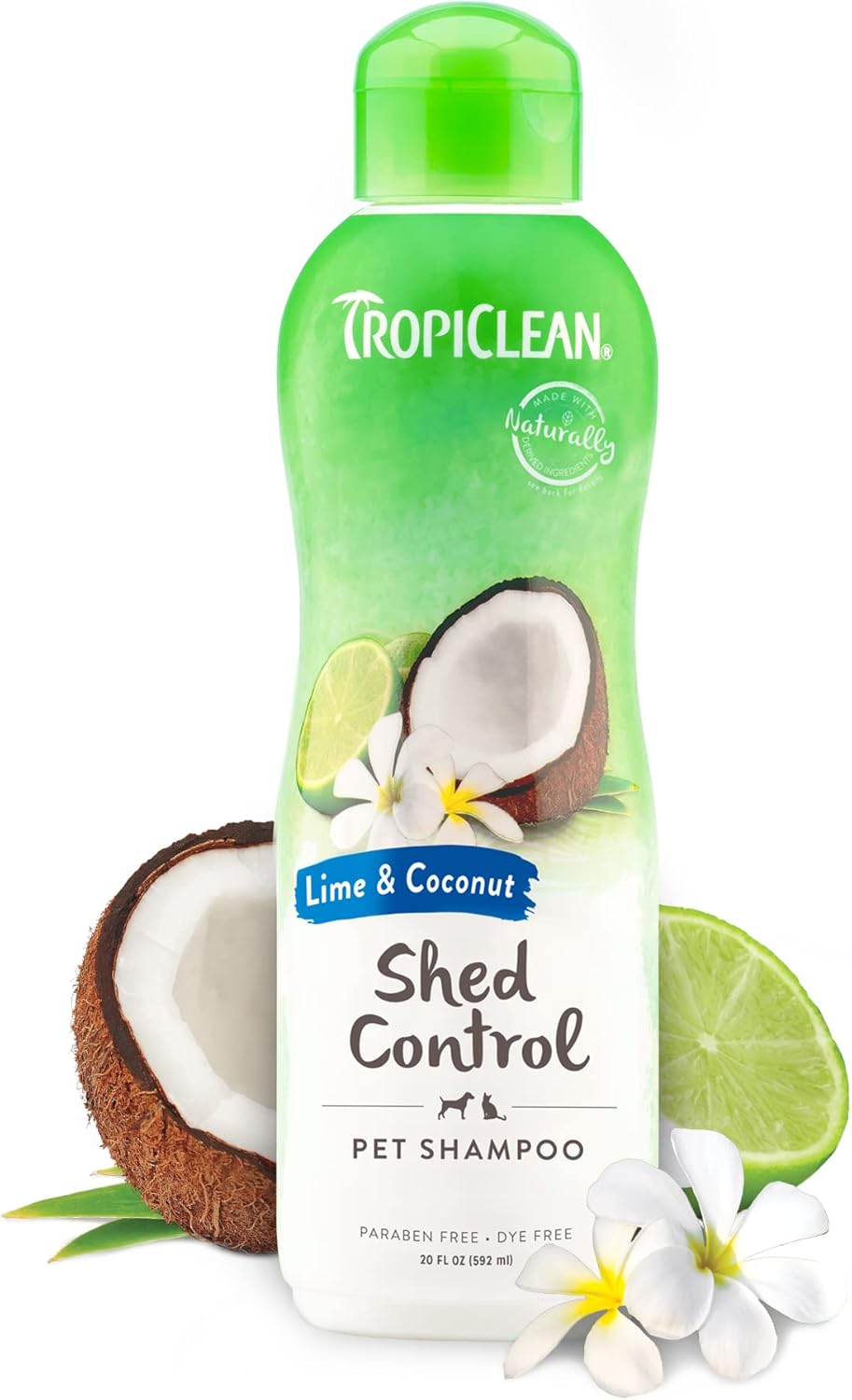 TropiClean Deshedding Dog Shampoo, Fast-Acting Shedding Control & Coat Softener, Puppy Safe, Made
