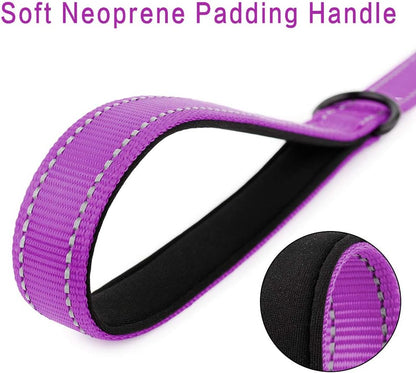 PLUTUS PET Short Training Dog Leash with Padded Handle for Medium Large Big Dogs,18 Inch Heavy Duty