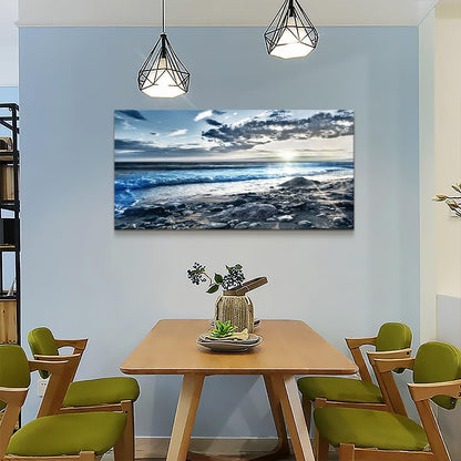 Wall Art For Living Room Wall Decor For Bedroom Large Size Poster Blue Beach Sun Ocean Landscape
