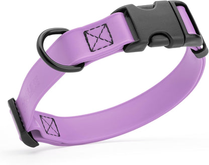 Dogline Biothane Waterproof Dog Collar with Quick Release Buckle Strong Coated Nylon Webbing with