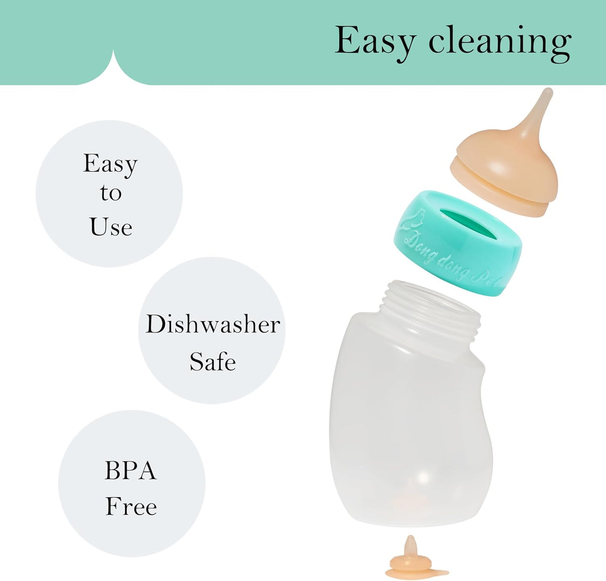 Pet Feeder Bottle,Silicone Feeding Nipple and Syringes for All Breed of Puppies and Other Animals