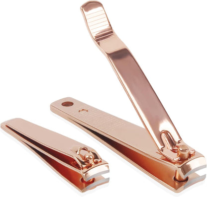 Rocutus 2pcs/Set Portable Nail Scissors Adult Pedicure Nail Clippers Household Small Scissors Foot