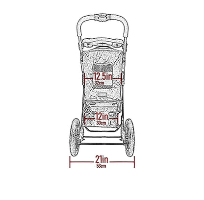Pet Gear No-Zip Jogger Pet Stroller for Cats/Dogs, Zipperless Entry, Airless Tires, Easy One-Hand