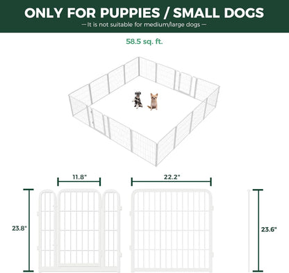 FXW Homeplus Unleashed Indoor Dog Playpen - Stress-Free and Safe Play, Heavy Duty 24 Inch 16 Wire