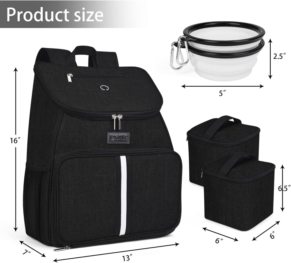 BAGLHER丨Dog Travel Bag, Airline Approved Pet Supplies Backpack, Dog Travel Backpack Accessories Set