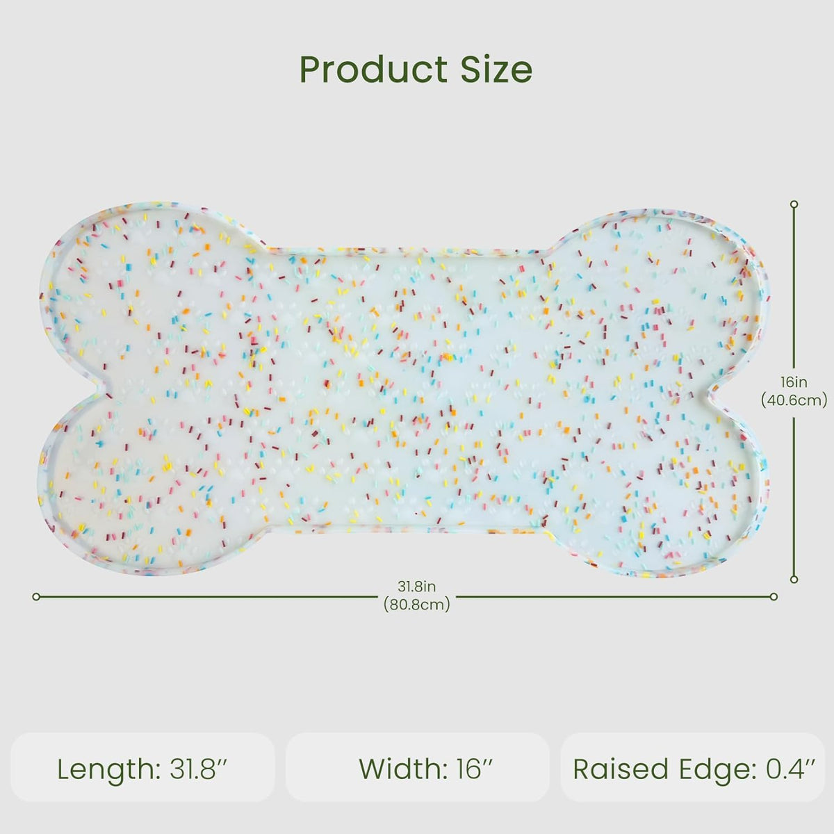 Dog Food Mat Anti-Slip Silicone Dog Bowl Mat Thicker Pet Placemat Waterproof Cat Feeder Pad with