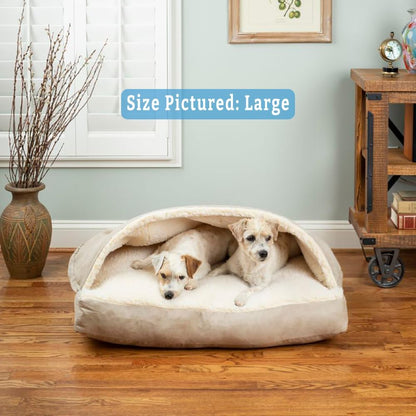 Snoozer Luxury Rectangle Cozy Cave Dog Bed - Indoor Dog Bed with Cover Cave, Covered Calming Burrow