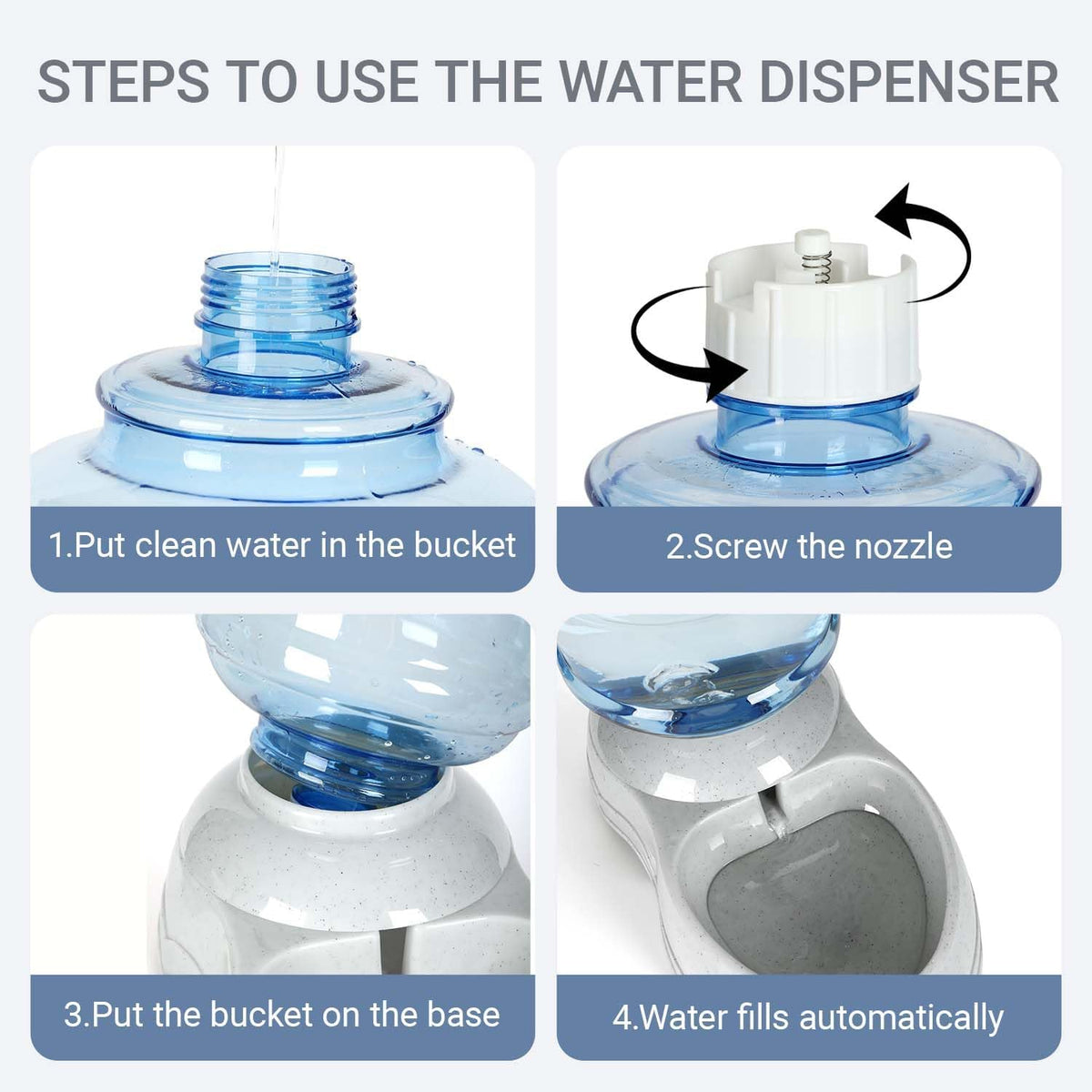 Pet Water Dispenser for Large Dogs and Multi-Pet, 3 Gallon Dog Water Bowl Dispenser, Basic