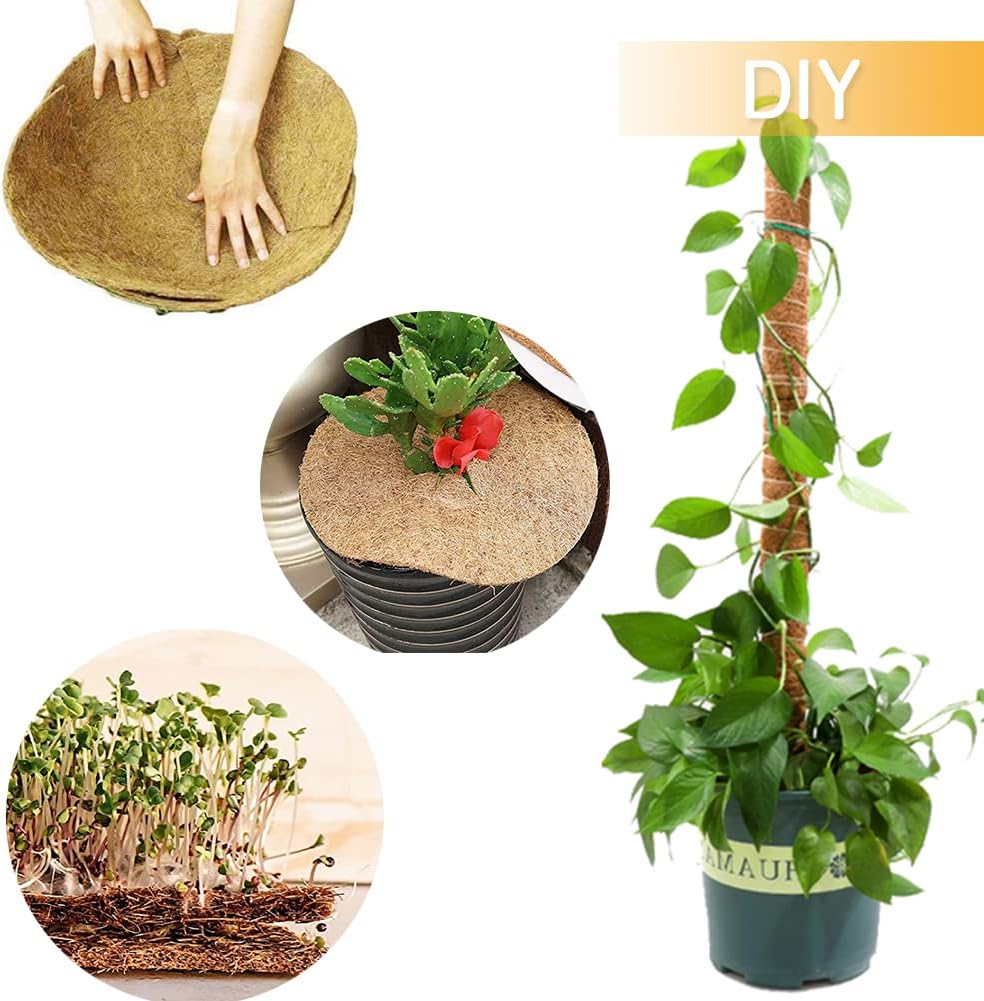 Coco Coir Liner, Yarrdfir 24x120 inch Natural Coconut Liners for planters Flower Basket, Reptile