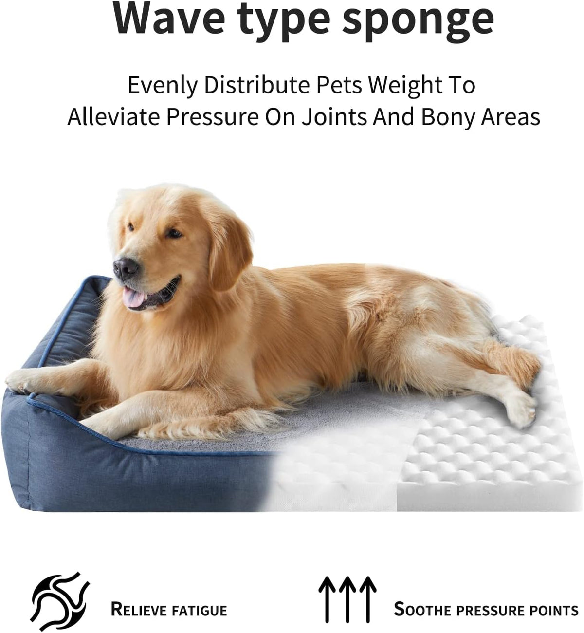 Orthopedic Dog Beds for Medium Dogs, Durable Egg Crate Foam Sofa Dog Bed wit Washable Removable