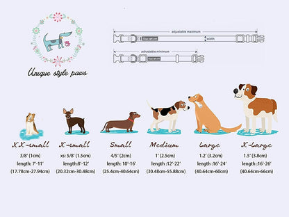 Unique Style Paws Christmas Day Dog Collar with Bow Christmas Tree Cotton Puppy Collars for Small
