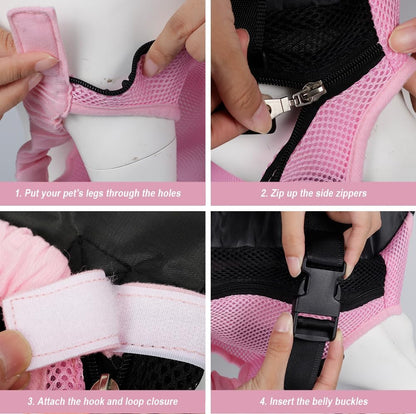 FEimaX Dog Carrier Backpack Pet Legs Out Front Cat Travel Bag, Adjustable Puppy Backpacks Carriers