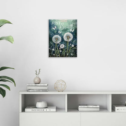 Dandelion Pictures Wall Art, Farmhouse Floral Bathroom Wall Decor, Rustic Nature Inspirational