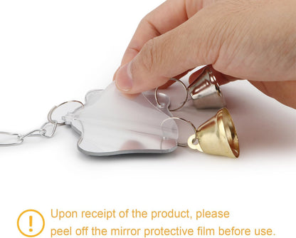 Hypeety Pet Bird Mirror Toy with Bells Hanging Toy for Parakeet Cockatiel Conure Lovebirds Finch