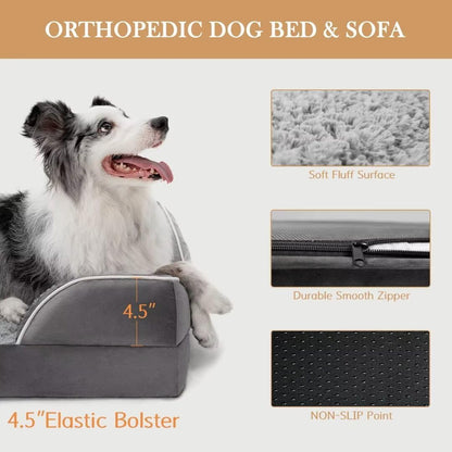 Comfort Expression Large Dog Beds Waterproof Orthopedic Foam Dog Beds for Large Dogs Sofa Comfy Pet