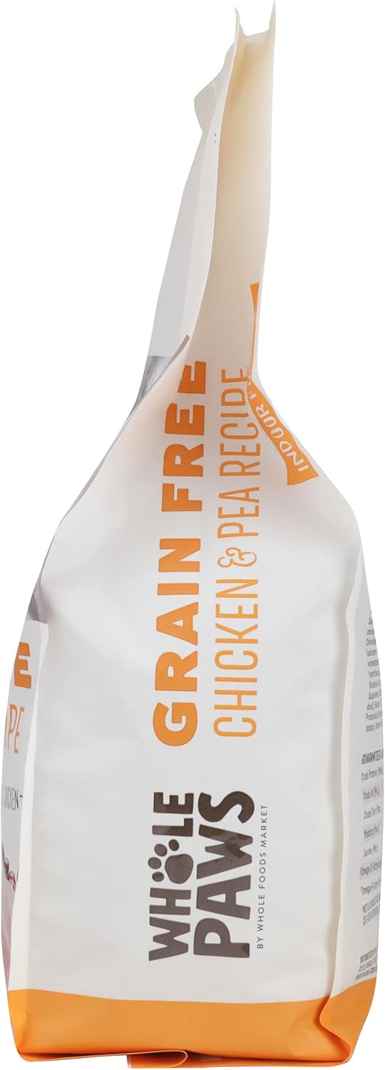 Whole Paws, Grain-Free Dry Cat Food, Chicken & Pea Recipe, Enhanced with Fiber & Prebiotics, Indoor