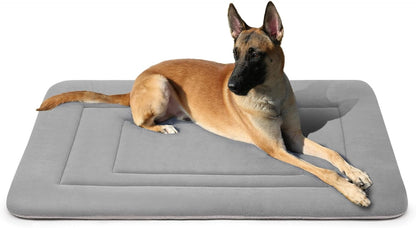 JoicyCo Soft Dog Crate Bed Pad Mat, 42 in Non-Slip Bottom Washable for Large Dogs, Pet Mattress