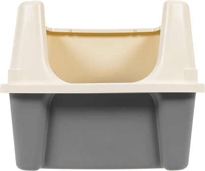 Amazon Basics Large Cat Litter Box with High Sides, Open Top, Includes Scoop, 19 x 15 x 11.75