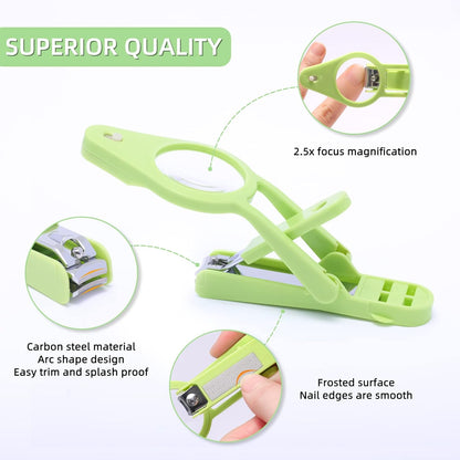 Nail Clippers with fold-Away Magnifier and LED Light, nail clipper with light,lighted nail
