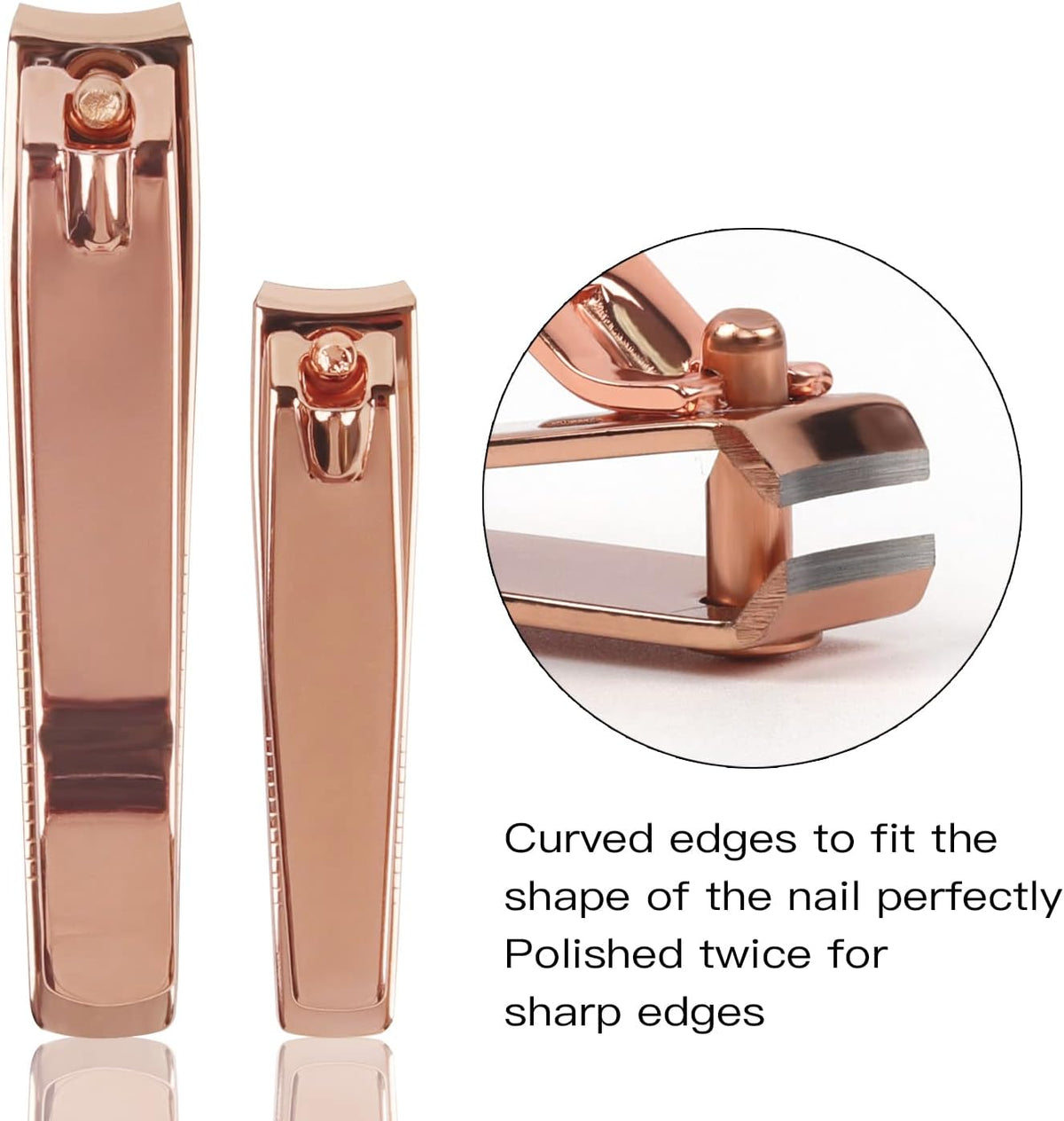Rocutus 2pcs/Set Portable Nail Scissors Adult Pedicure Nail Clippers Household Small Scissors Foot