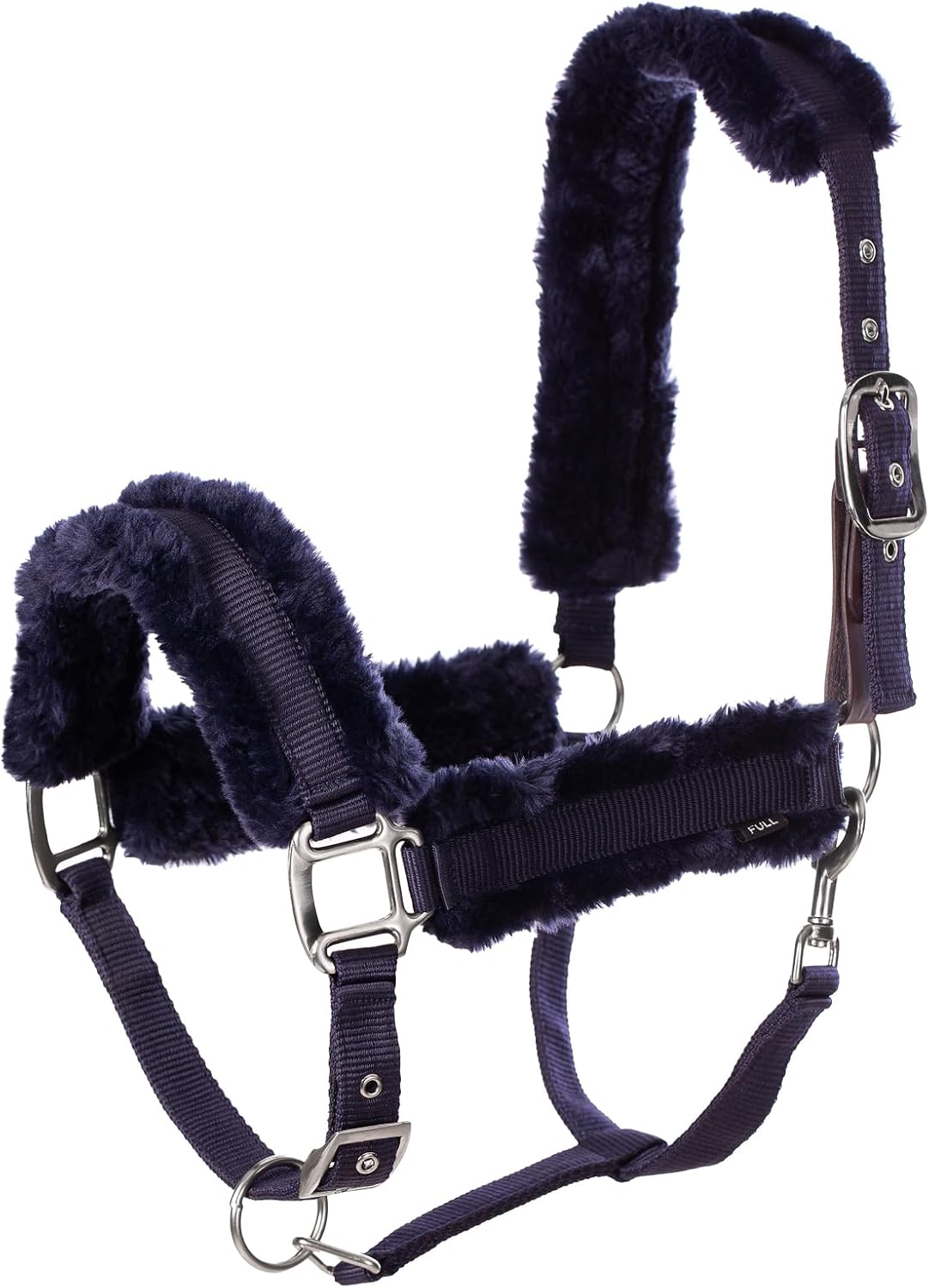 Equinavia Valkyrie Soft Ultra Fleece Padded Adjustable Breakaway Horse Halter - Navy/Navy