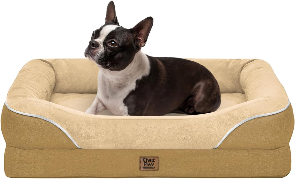 Washable Orthopedic Large Dog Bed - Big Dog Beds with Removable Waterproof Cover and Non-Slip